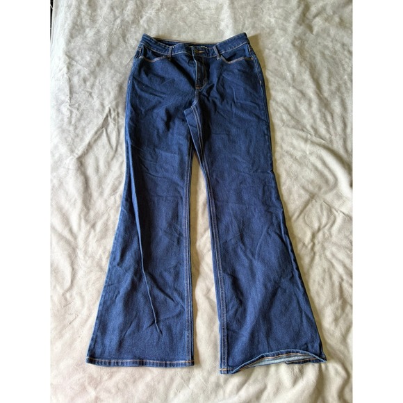 Old Navy Denim - Old Navy High-Rise Wow Flare Jeans Dark Wash Denim Blue Womens Size 10